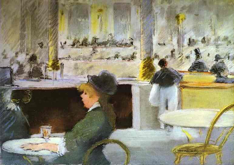 Interior of a Cafe, 1880 - Edouard Manet Painting